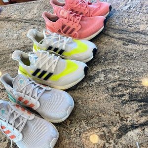 Three pairs of Adidas Ultraboost size 10.5